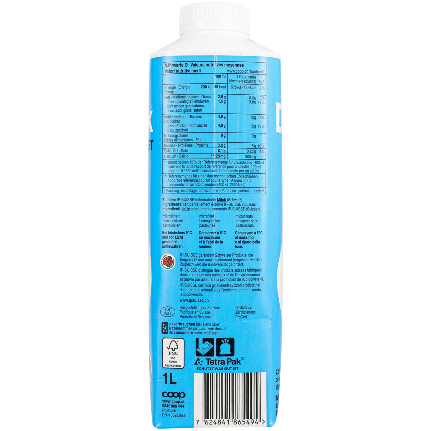 Milchdrink 2.5% Milchfett pasteurisiert IP-Suisse