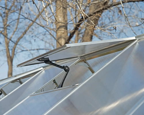 Palram Kas – Canopia Essence 8x12 Dubbelwandige Polycarbonaat Panelen 4 mm incl. Fundering 244 x 367 cm Zilver