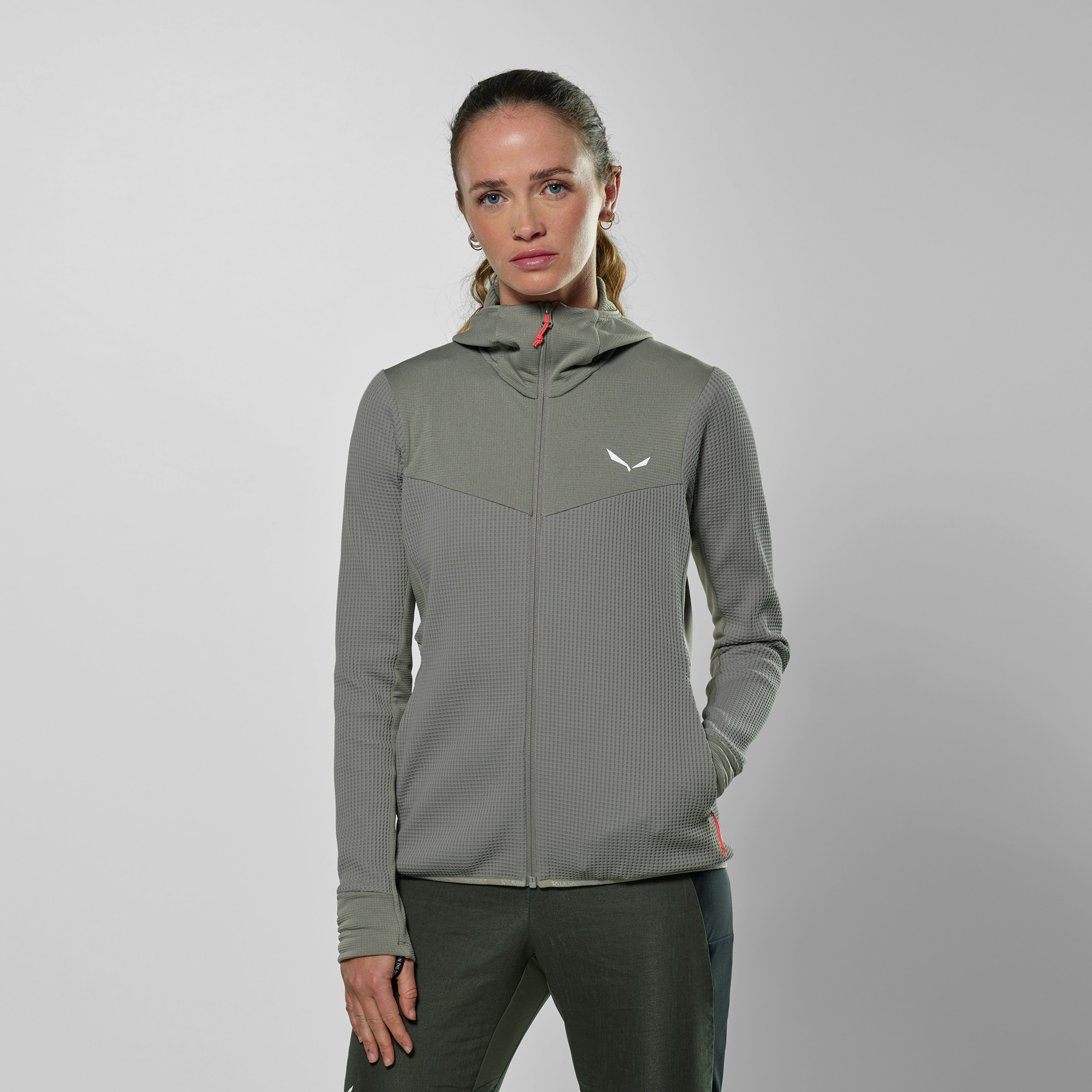 Puez Waffle Hybrid Polarlite Kapuzenjacke Damen