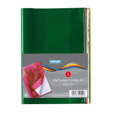 Stylex Heftumschläge DIN A5 verschiedene Farben, 10 Stück