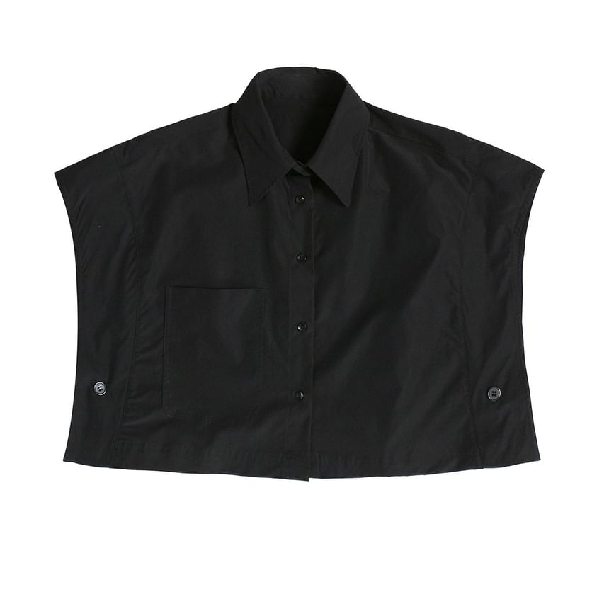 Adotuastic - Mouwloos, kraagloos, effen cropped shirt