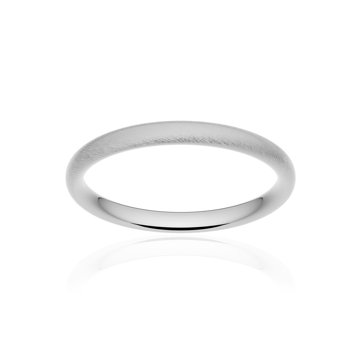 Alliance palladium 950 givré ruban confort 2,5 mm