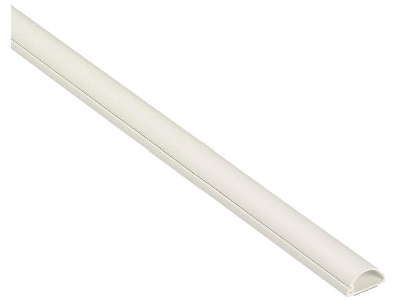 STEFFEN Kabelkanal D-Line 20 x 10 mm, 1 m, Weiss Halbrunde Kabelabdeckung Stangen, 4 Stück inklusive Zubehör