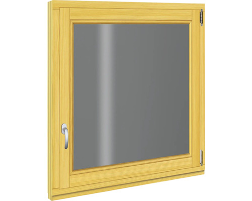 Houten raam, sparrenhout, 980x980 mm, DIN rechts