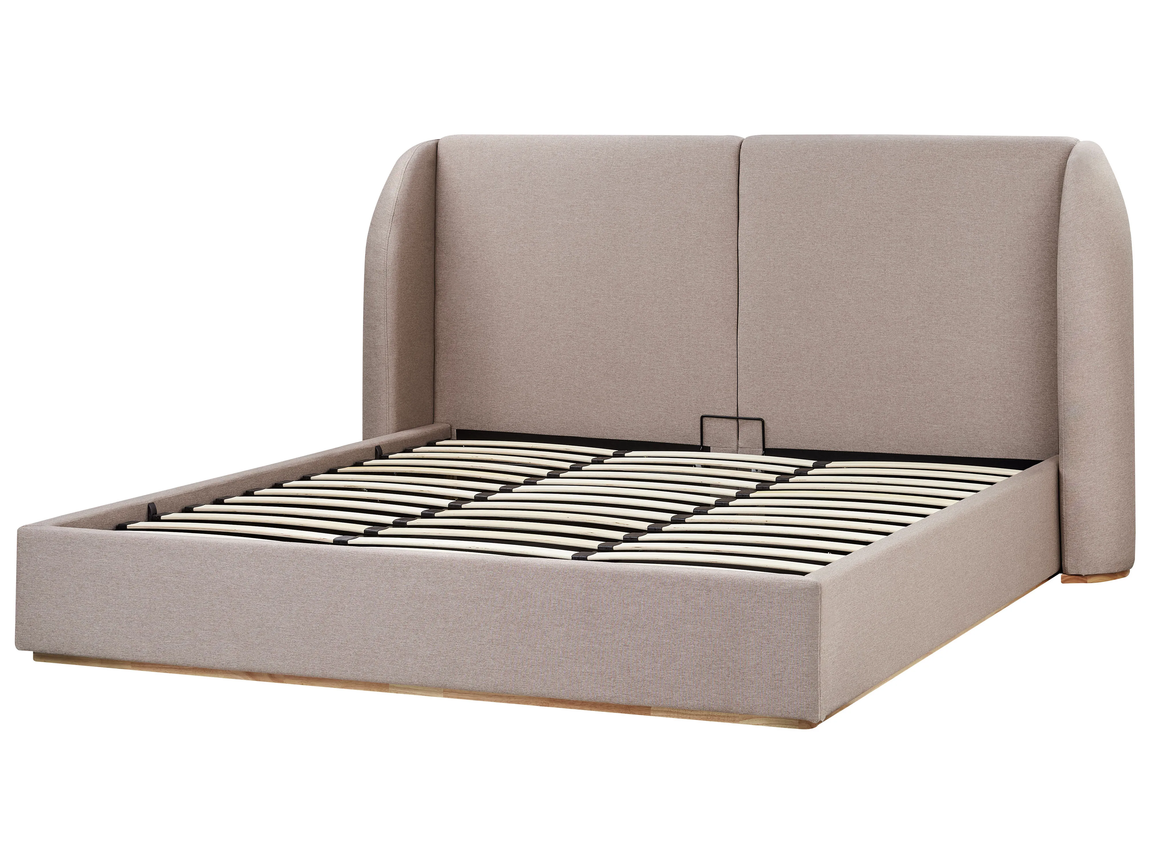 Bed met opbergruimte Stof MONESTIER 180 x 200 cm Taupe