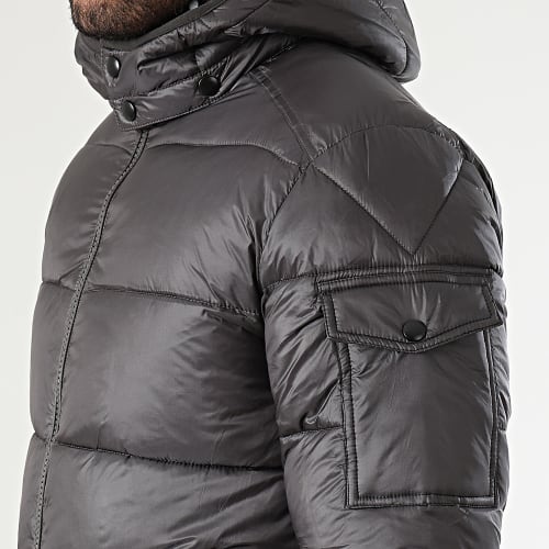 Doudoune Capuche Gris Anthracite