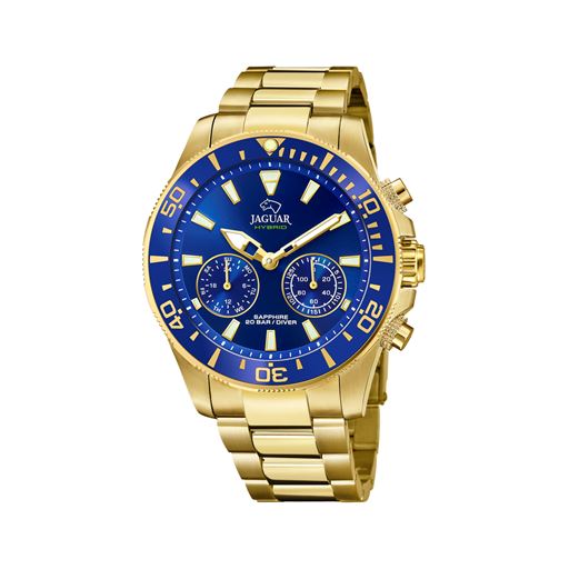 Jaguar Hybrid J899 Herreur, Guld/Blå, 46 mm