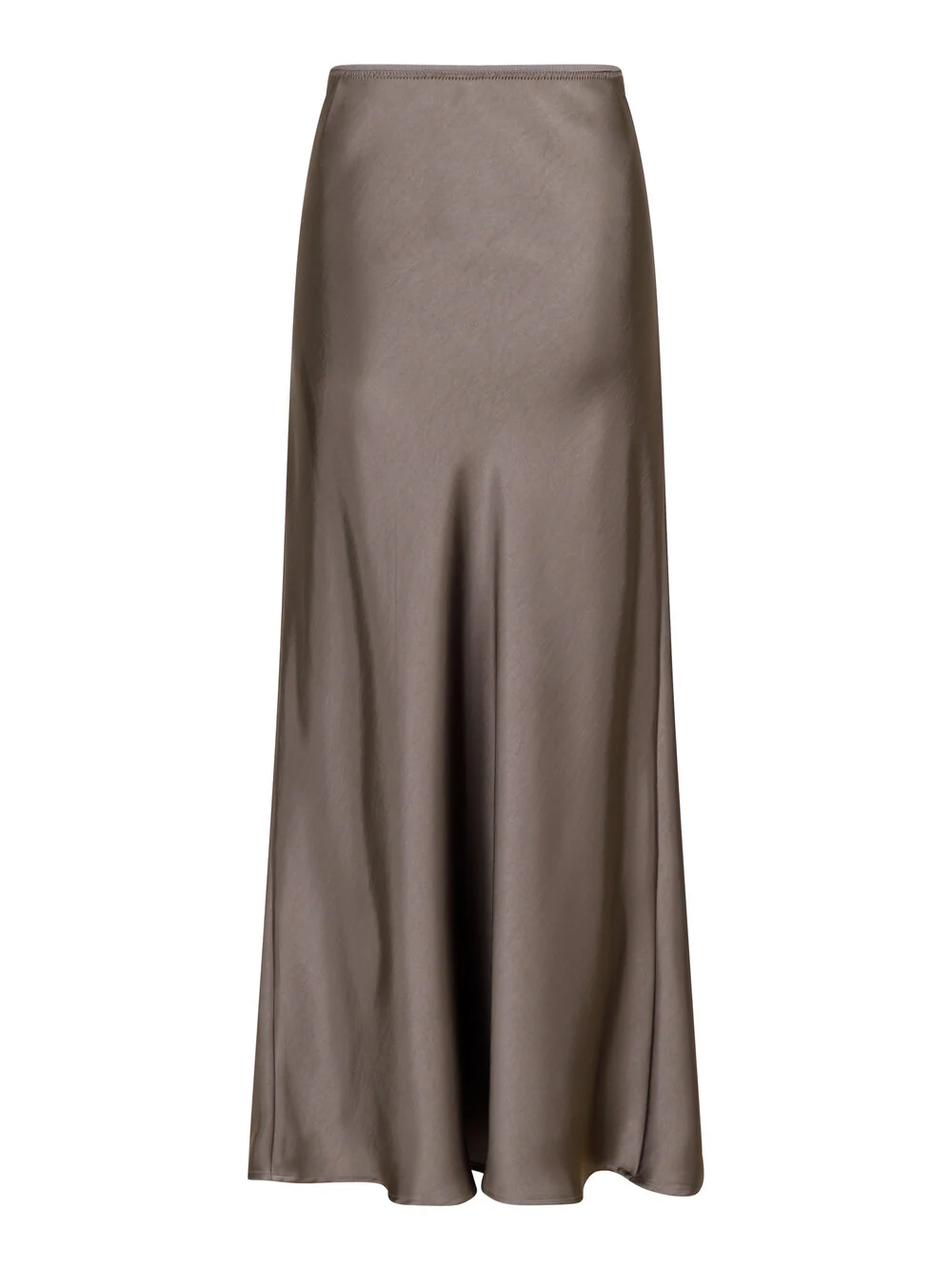 Neo Noir  Vicky Heavy Sateen nederdel - Warm Grey