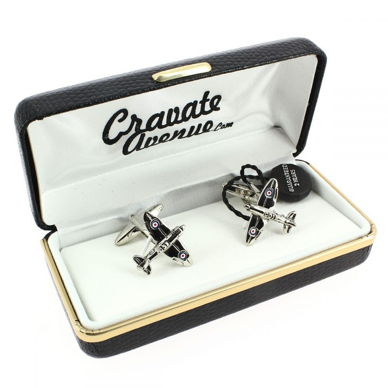 Boutons de manchette, avion de combat Spitfire