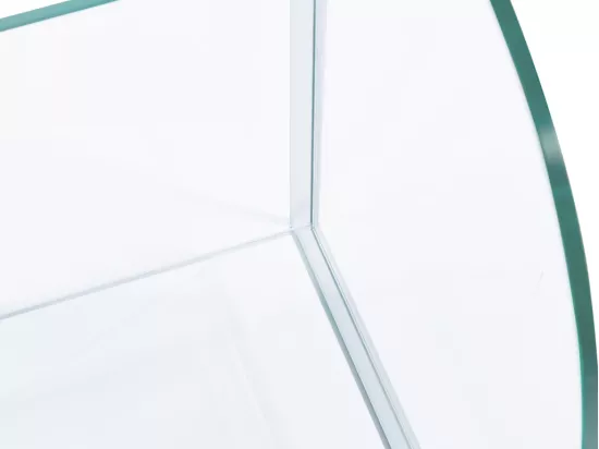 Porte-revue en verre trempé - Transparent et gris - DUSILLA