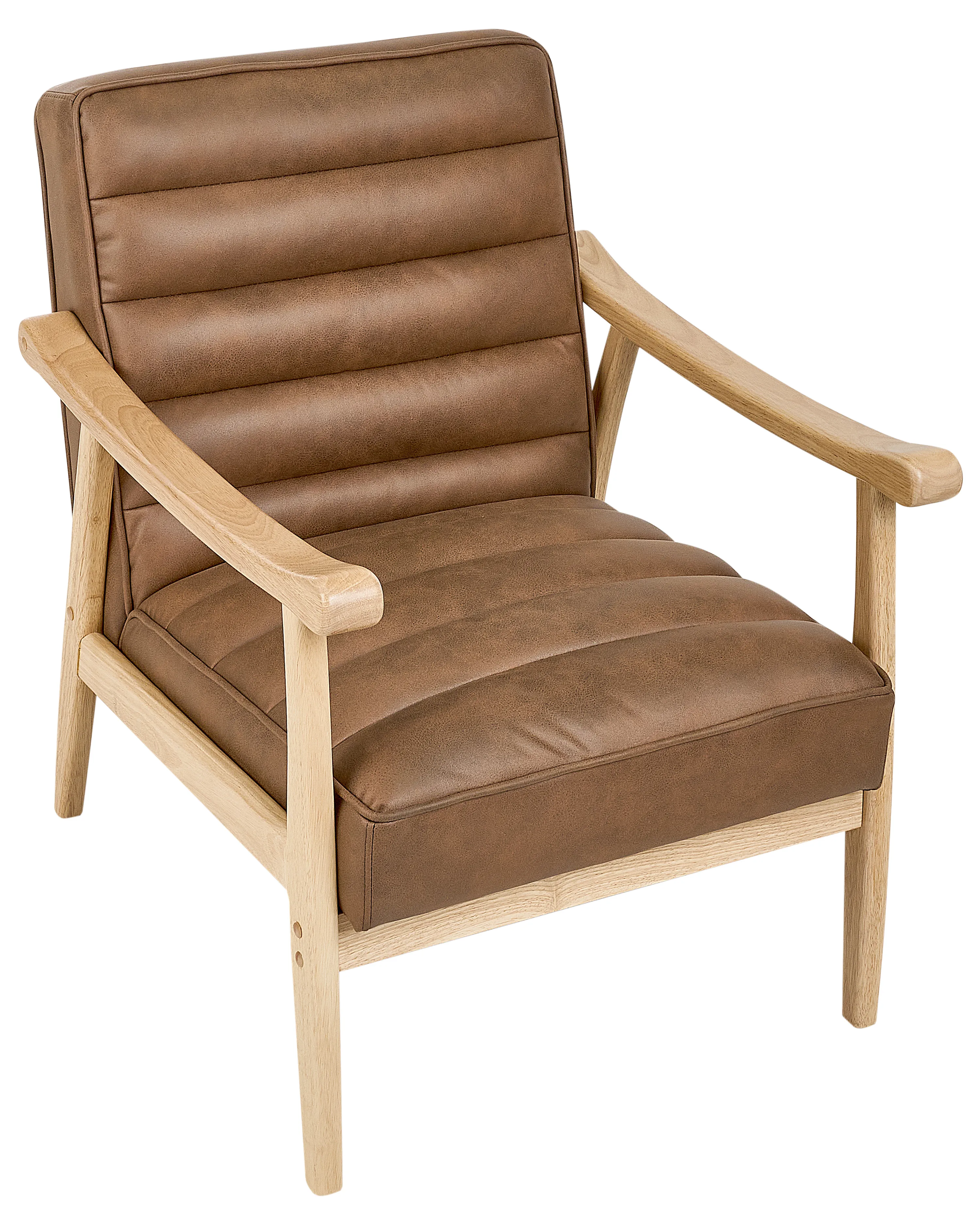 Fauteuil LEKNES Kunstleer Bruin