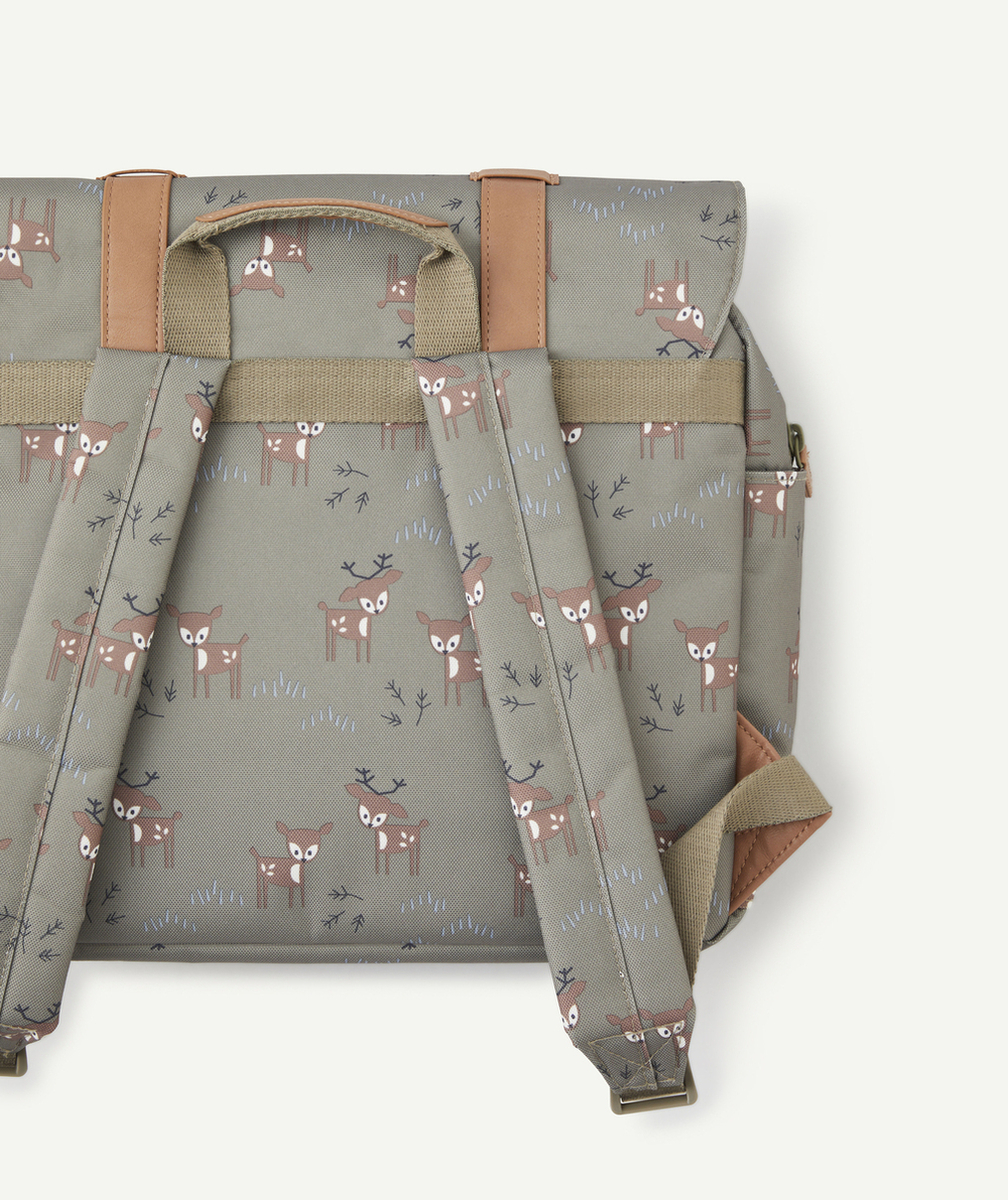 FRESKCARTABLE KAKI ET IMPRIMÉ BICHE EN PLASTIQUE RECYCLÉ