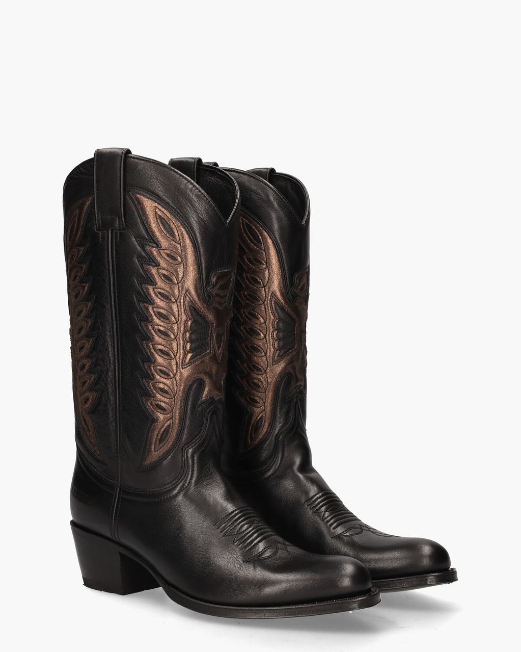Sendra 8850 Zwart/Brons Damesboots