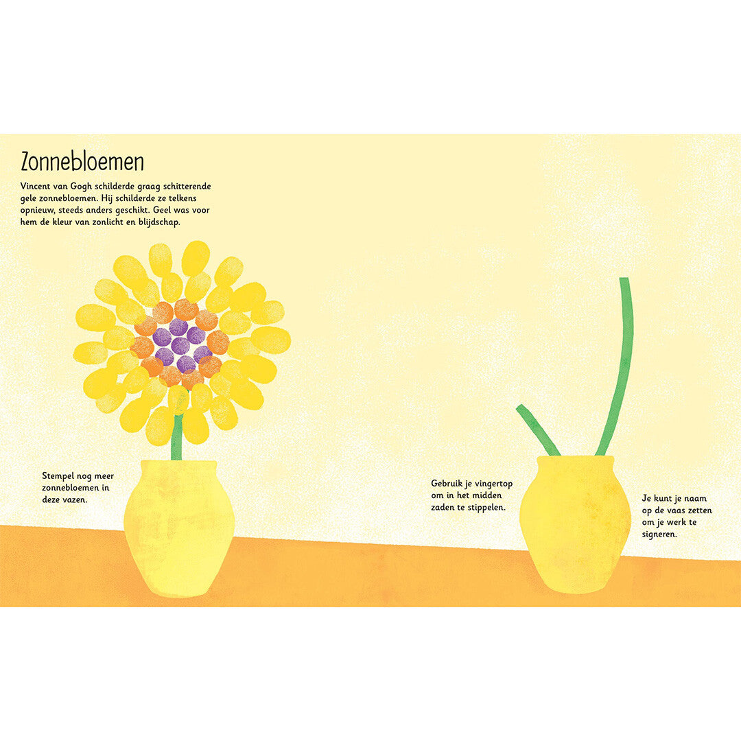 Usborne stempelen met je vingers - kunst