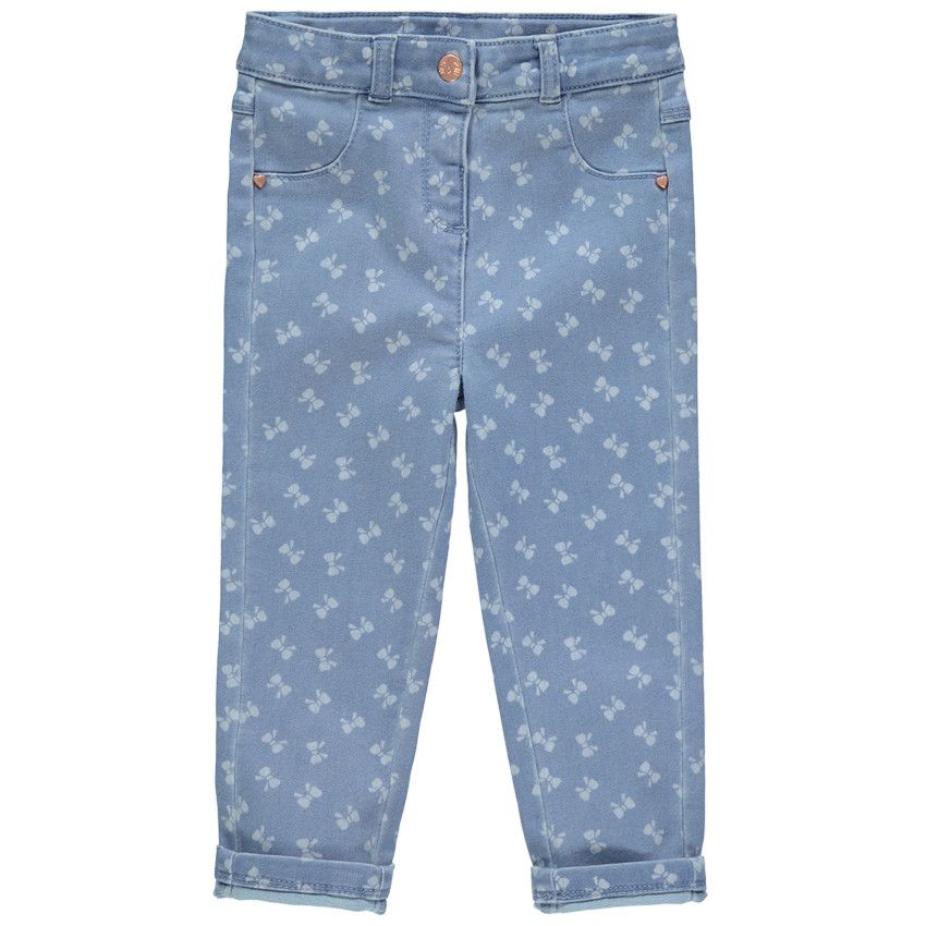 Jean à noeuds décolorés all-over - Bleu