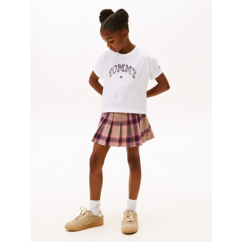 Køb Tommy Hilfiger White Varsity Sateen Graphic Tee S/S