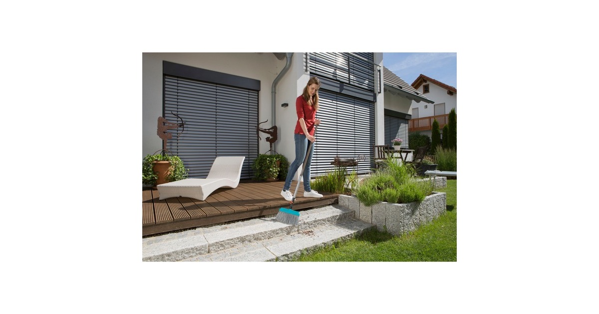 GARDENACombisystem terrasbezem  (Turquoise/grijs, 3609-20)