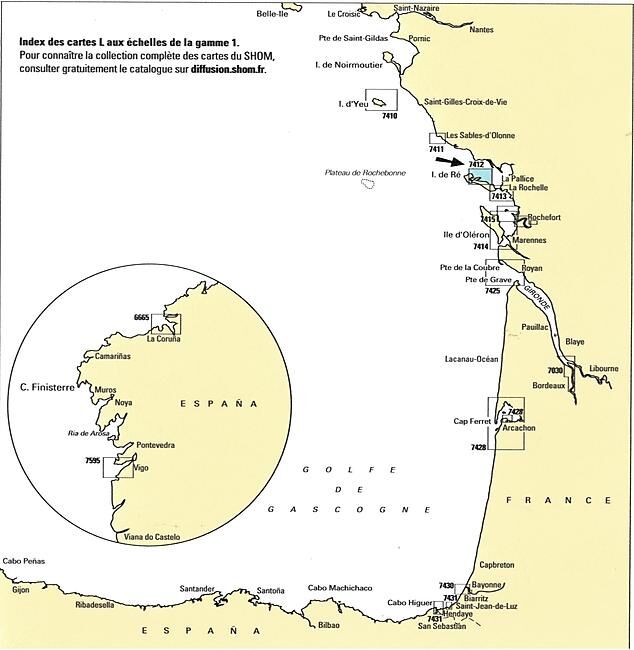 EPSHOM - 7412L ILE DE RE DU FIER D ARS A LA FLOTTE