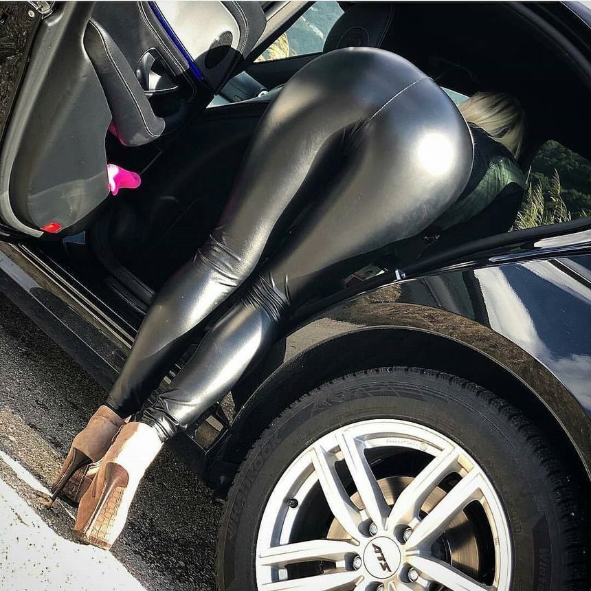 Asiris - Hoge taille imitatieleren legging