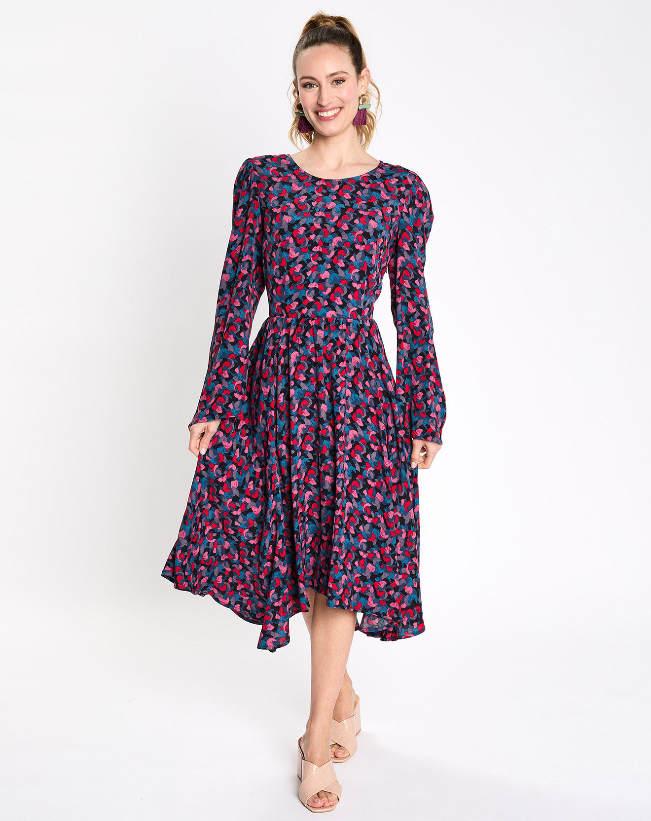 Esprit Robe à lacets print multicolore