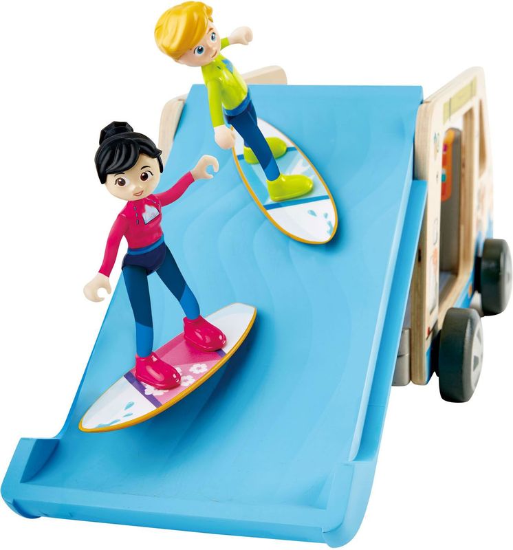 Hape - Adventure Van - Complete Mini Van met Accessoires - Camper met Activiteiten