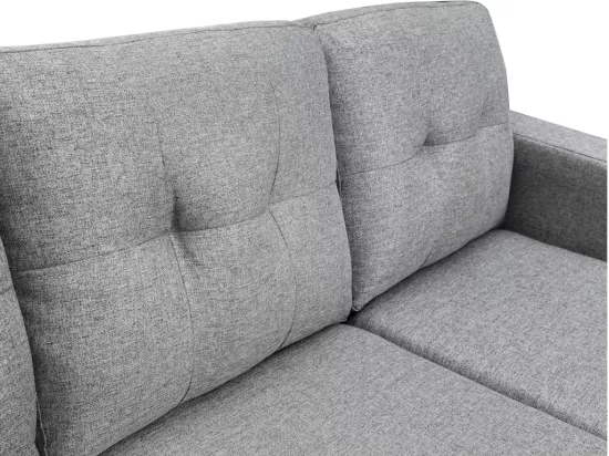 Canapé d'angle réversible en tissu gris chiné BARTOLOME