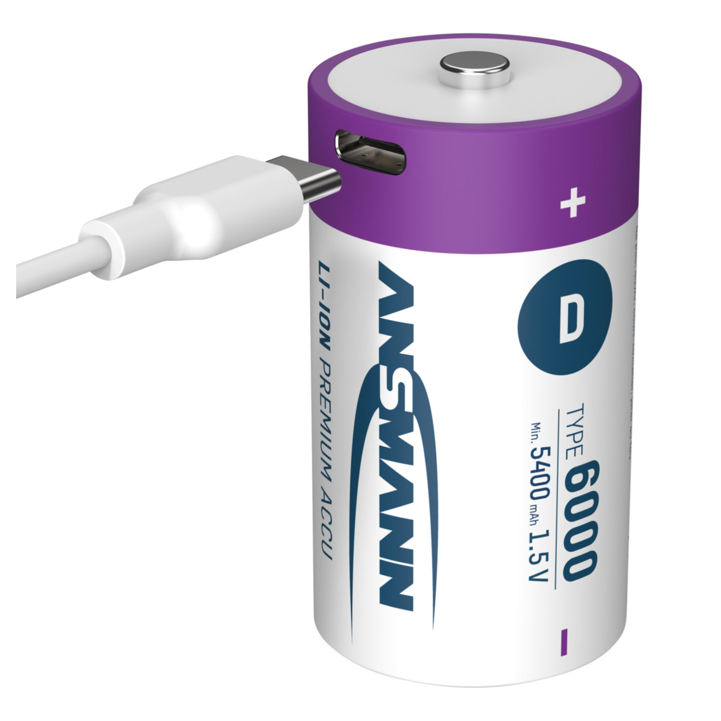 Ansmann Li-Ion Akku LR20 USB-C 2 Stück