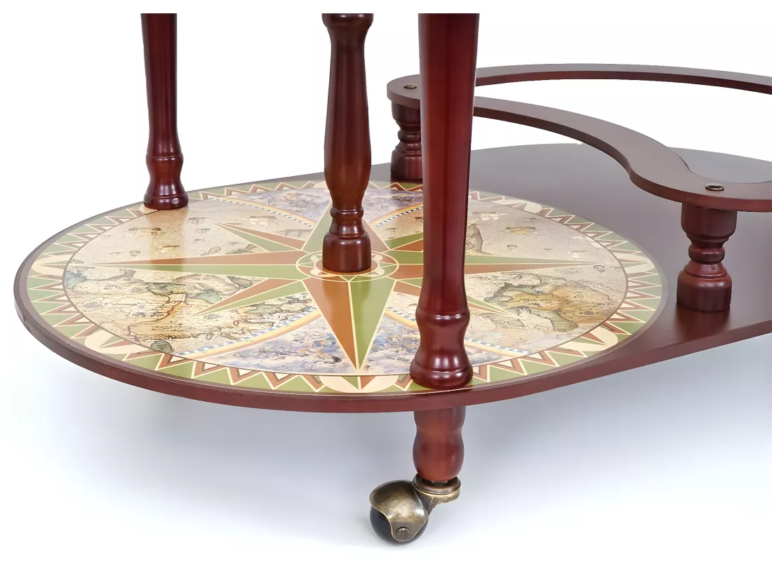 Bar de salon Globe avec table MCW-D84