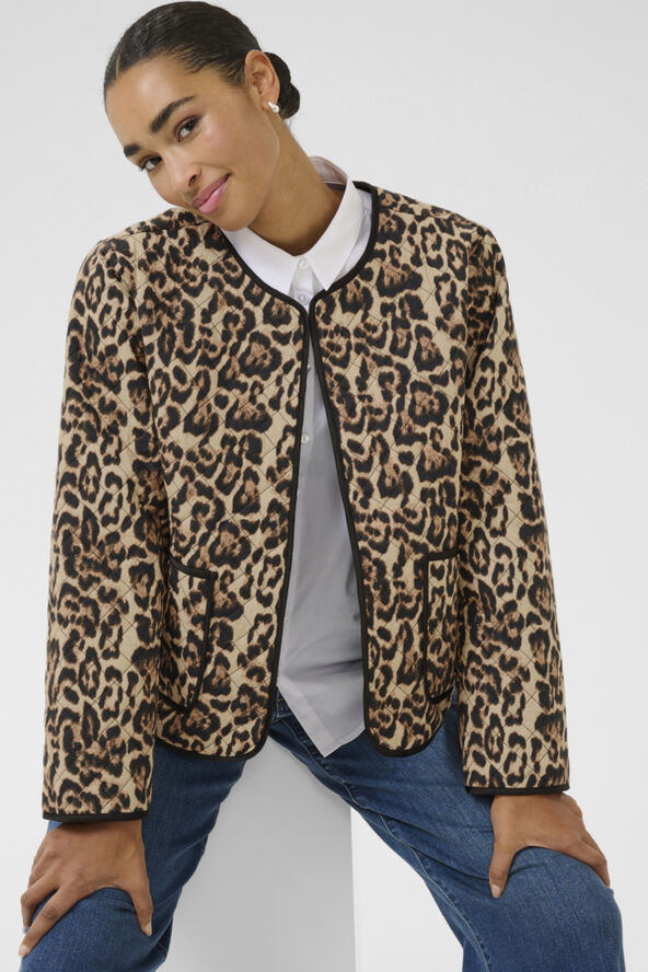 Kaffe KAvalia Jacket Naturel leopard print