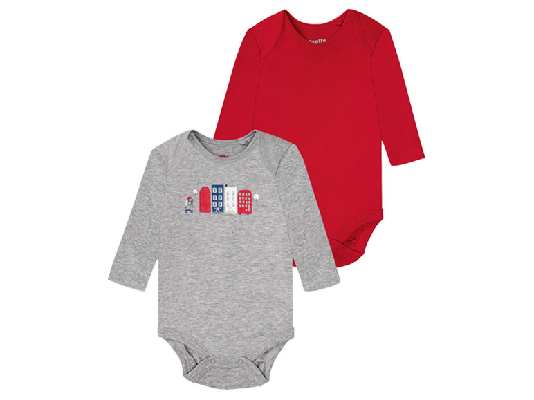 Body's voor babyjongens, set van 2, van bio-katoen