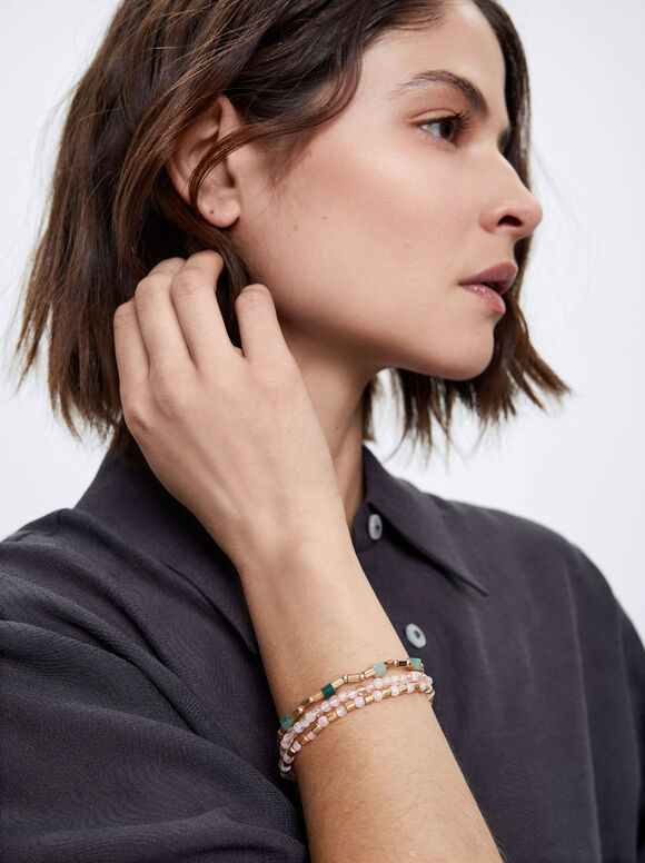 Conjunto de pulseiras elásticas - Multicor