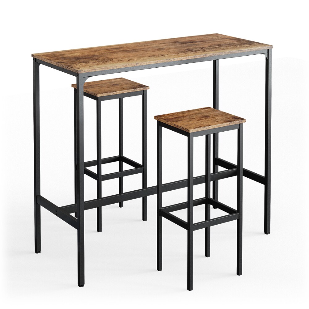 Vicco Bartisch Set 2 Barhocker Fyrk Bistrotisch Stehtisch Bartresen Küchenhocker