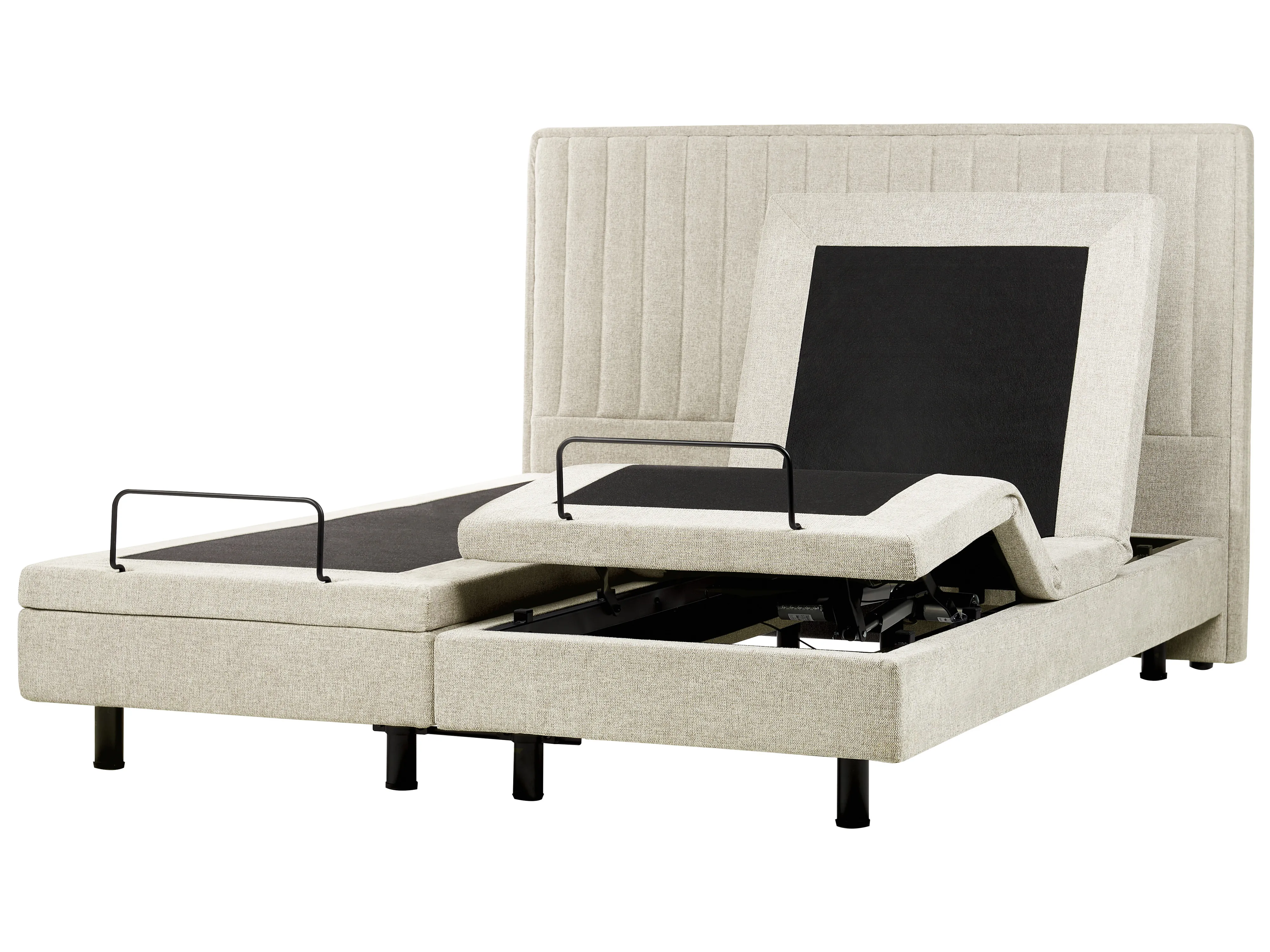 Verstelbaar bed Stof CASTELLAN 180 x 200 cm Beige