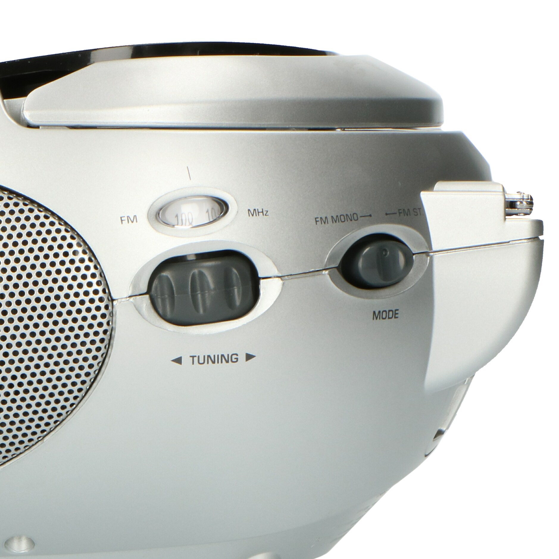 Lenco SCD-24 Black/Silver Tragbares FM-Radio mit CD-Player Kopfhöreranschluß Silber/Schwarz