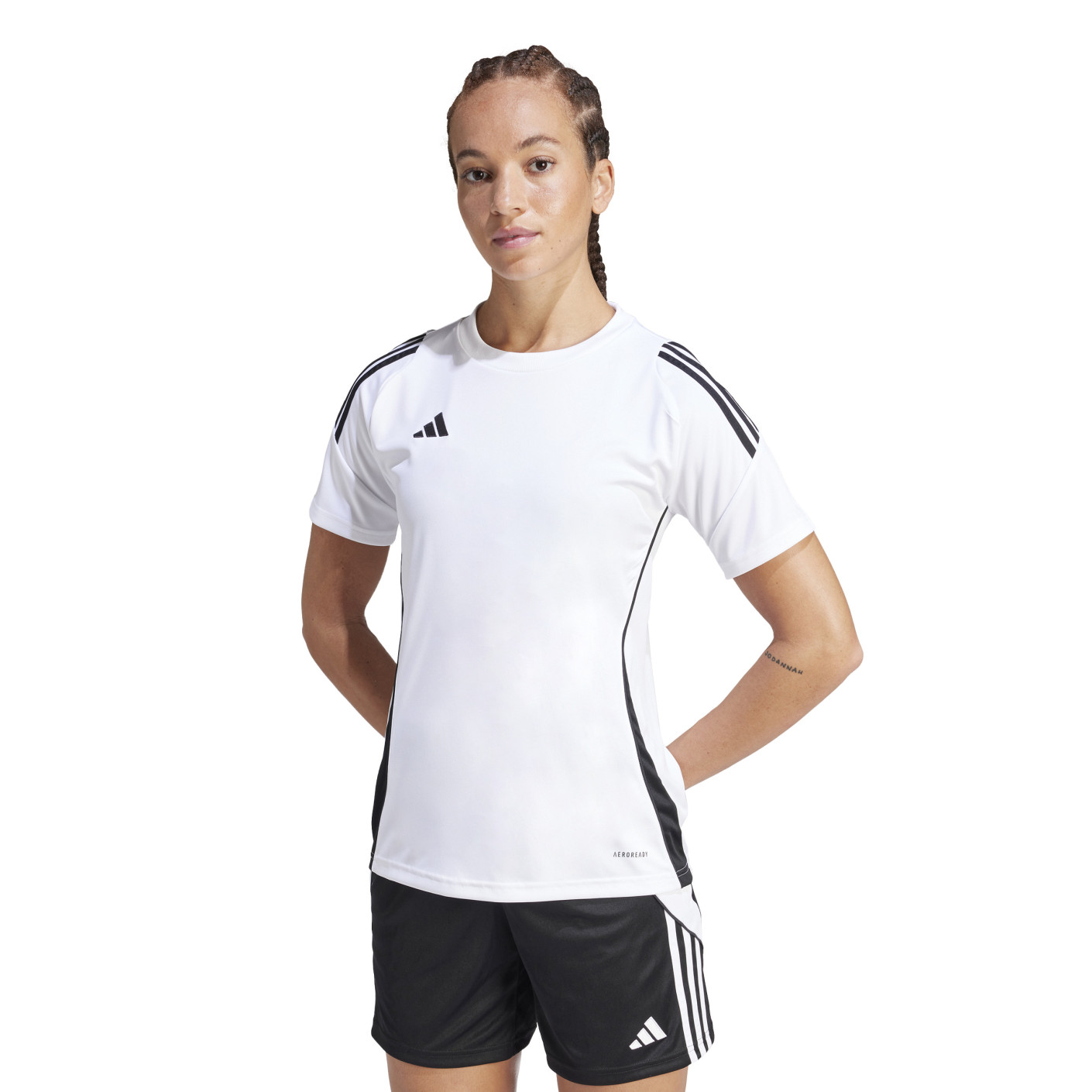 Adidas Tiro 24 Trainingsshirt Dames Wit Zwart