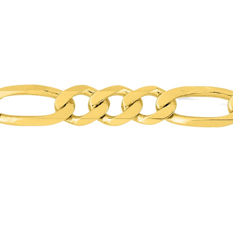 Bracelet Mixte 18 cm - Cheval alterné - Or 18 Carats - Largeur 5 mm