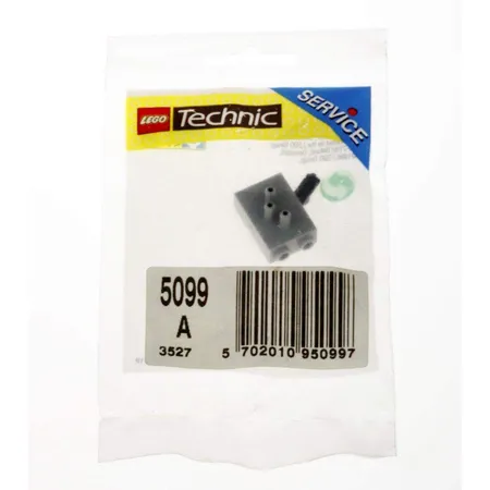 LEGO® Technic 5099 Grauer Stein mit 3 Haltezapfen und beweglichen schwarzen Hebel