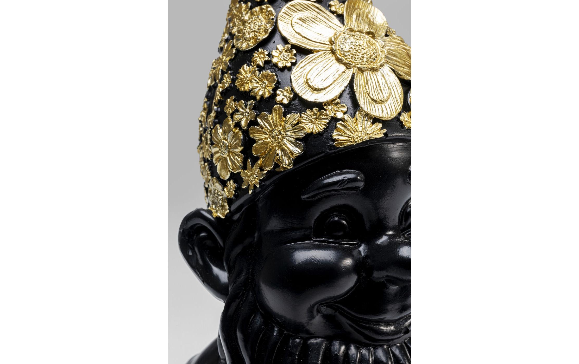 Dekofigur Zwerg Stehend 30 cm, Schwarz/GoldDeko Figur