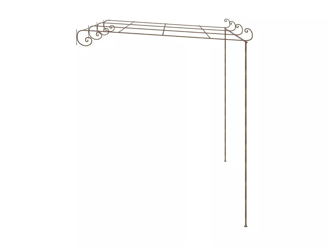 Pergola de jardin Marron antique 4x3x2,5 m Fer