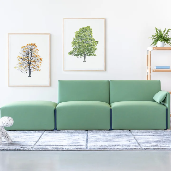 Magis - Costume Sofa 2-Sitzer, Komposition B mit Armlehnen, Fidivi One 8504 / orange 1110C