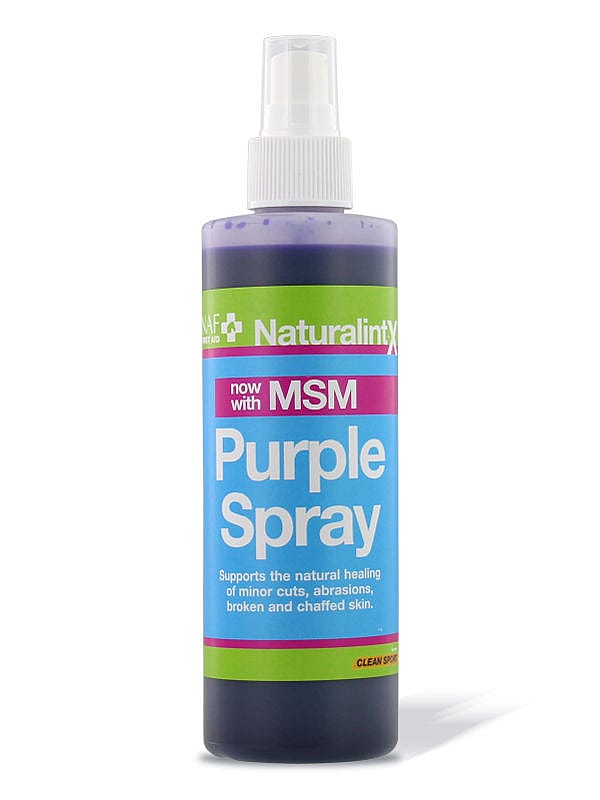 NAF Aloe Vera Purple Spray – Desinfecterende wondverzorging voor paarden