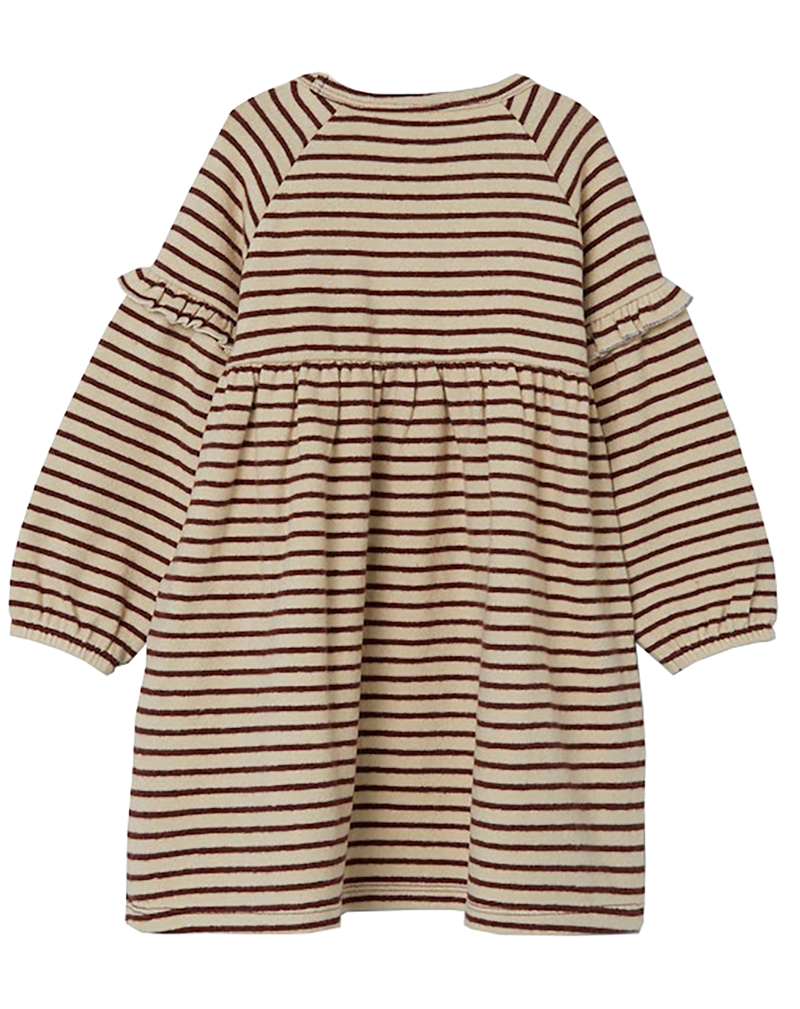 Langarmkleid NMFODO STRIPES in rum raisin