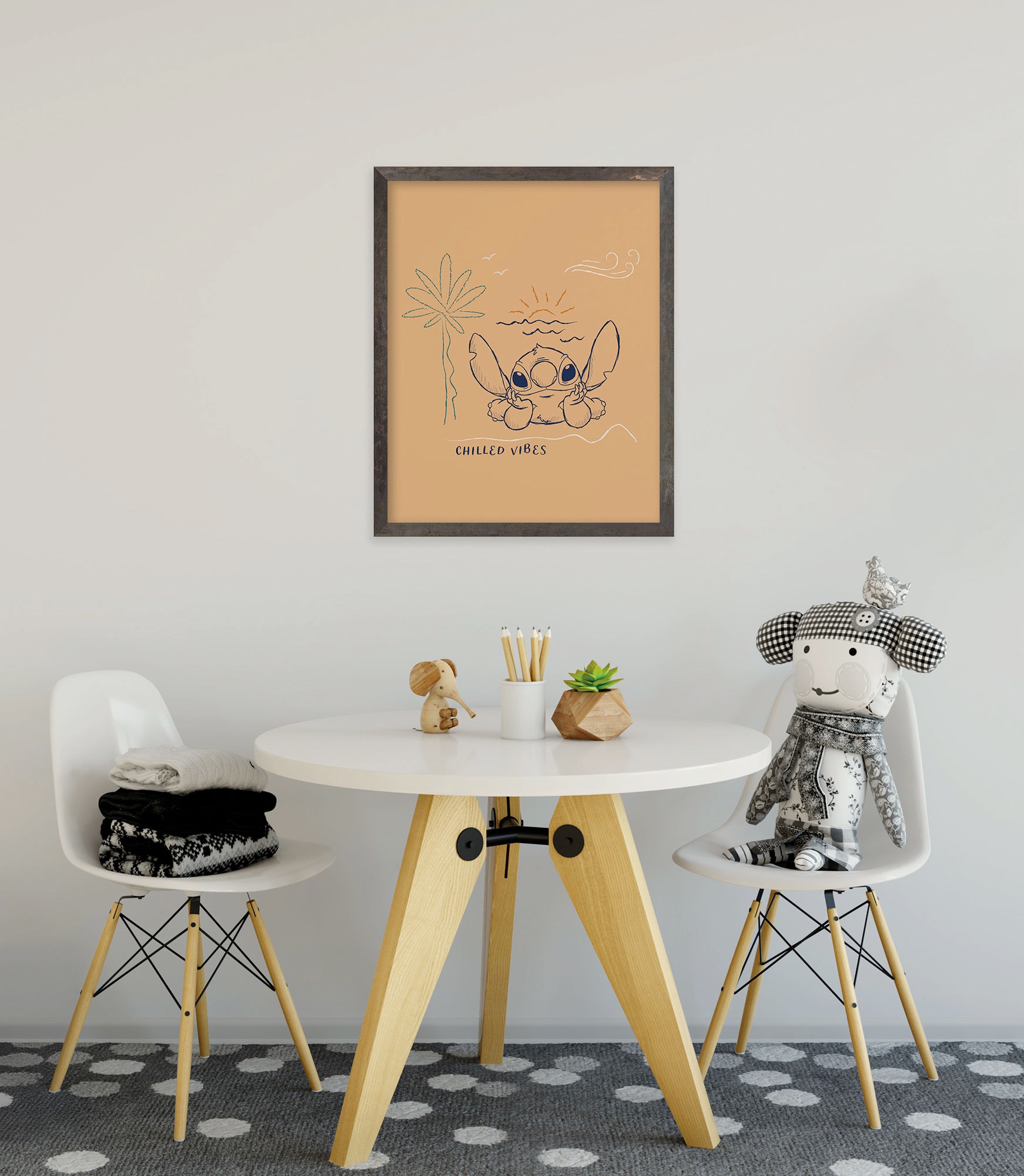 Komar Wandbild »Disney Lilo and Stitch Chilled Vibes« Disney Set, 1 Stk. tlg. 50 x 70 cm (Breite x Höhe) - Kinderzimmer, Dekoration