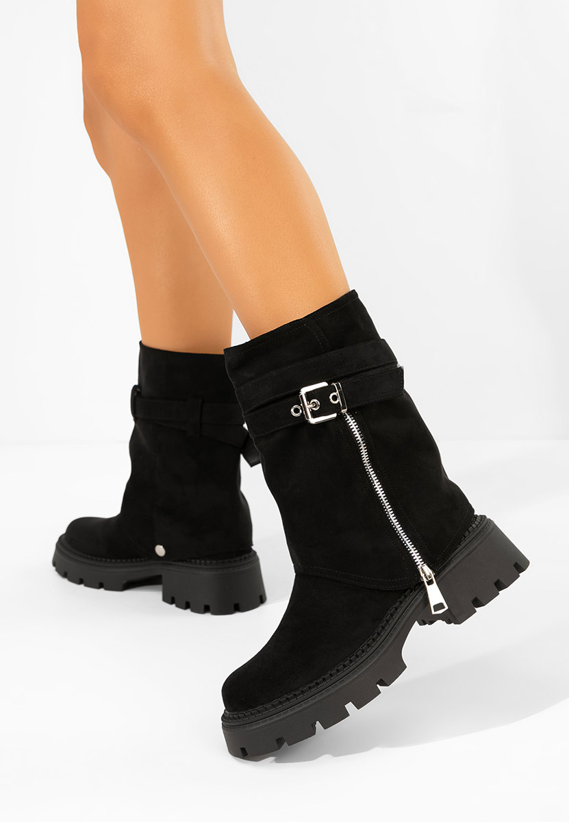 Bottes courtes femme noires Ginesia