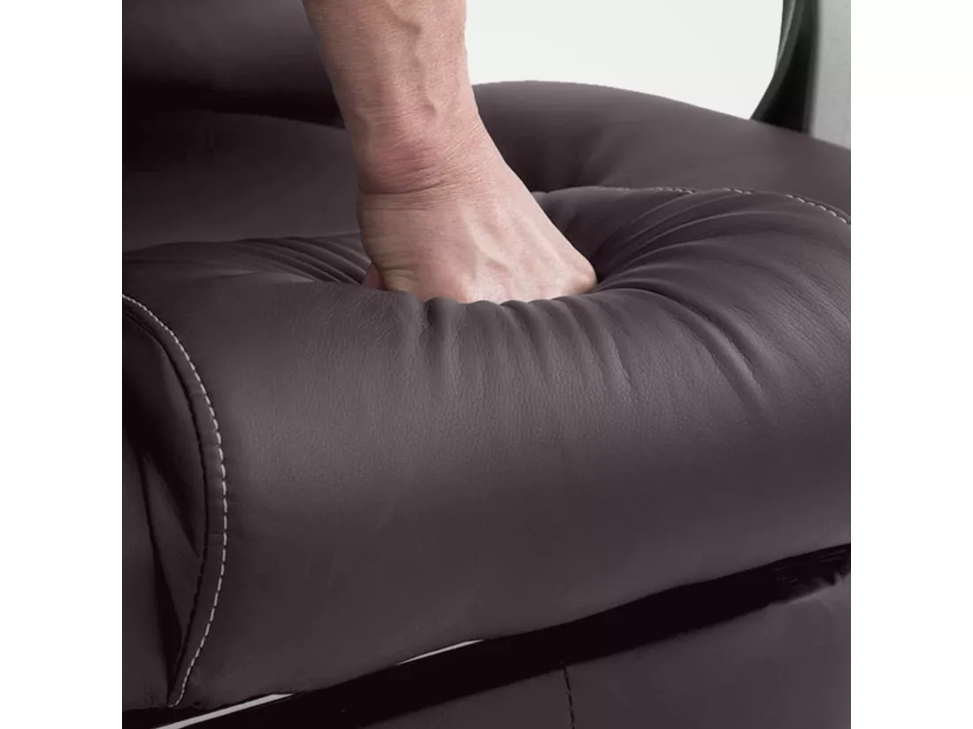 Chaise de bureau - Similicuir & Métal chromé - Marron - Pacific