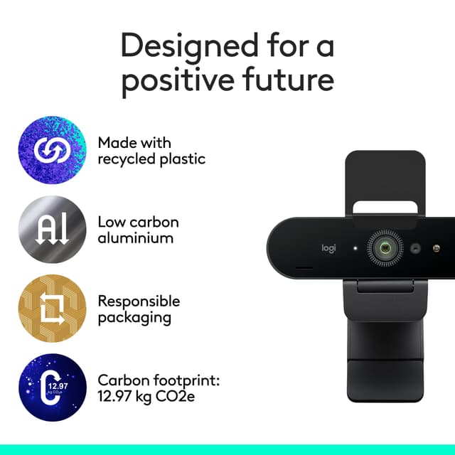 Logitech Brio webkamera (sort)