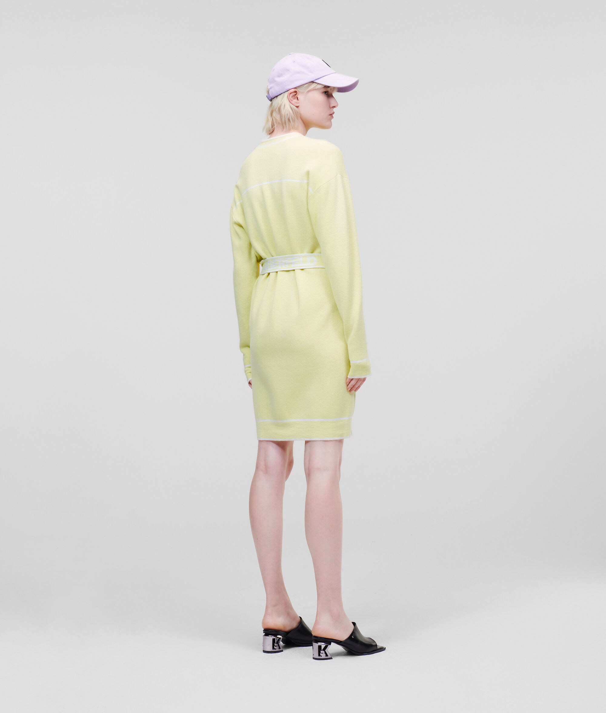CARDIGAN AVEC CEINTURE ORNÉE DU LOGO KARL