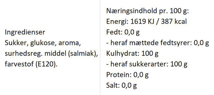 Almuegaarden Kongen af Danmark bolcher med smag af anis No color