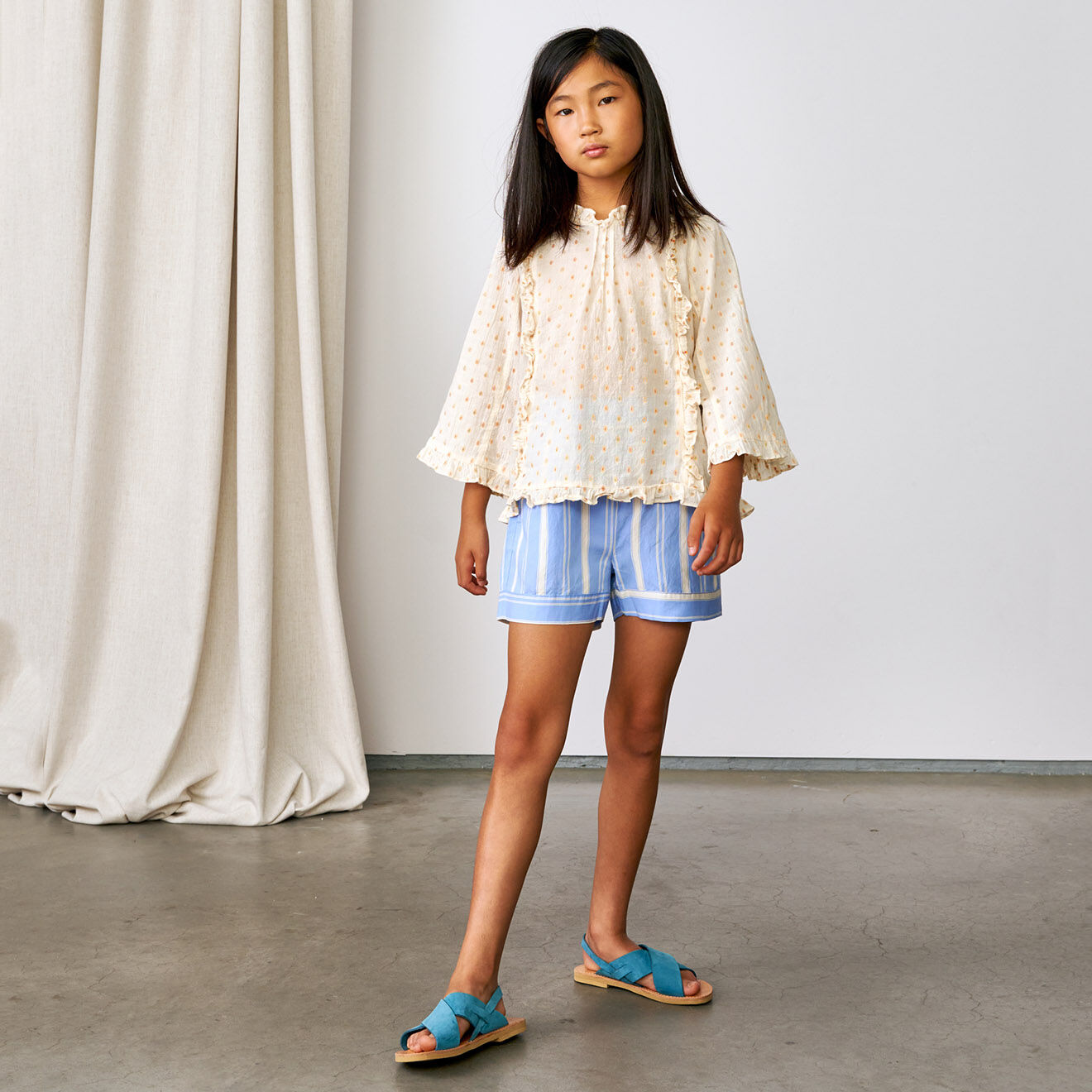 Bellerose Short Ann à rayures bleu/blanc