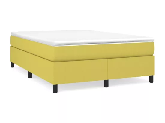 Sommier tapissier Vert 140x190 cm Tissu